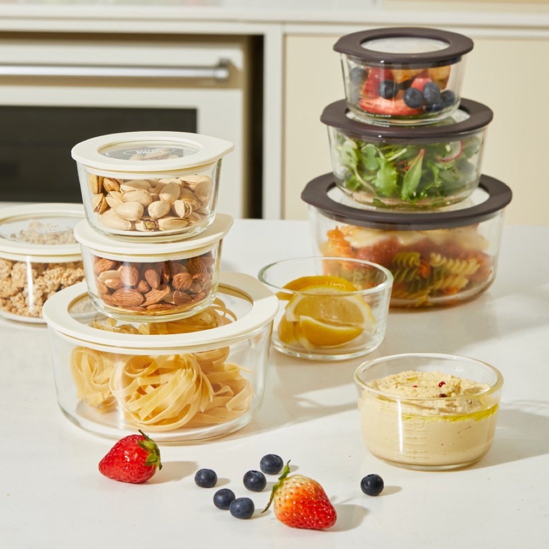 Roundlock glass container